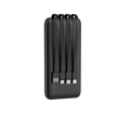 Power Bank G-Tide P1 — 10.000 mAh | 4 Cables Integrados USB, Micro USB, Tipo-C y Lightning