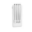 Power Bank G-Tide P1 — 10.000 mAh | 4 Cables Integrados USB, Micro USB, Tipo-C y Lightning