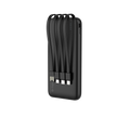 Power Bank G-Tide P1 — 10.000 mAh | 4 Cables Integrados USB, Micro USB, Tipo-C y Lightning