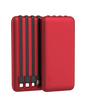 Power Bank G-Tide P1 — 10.000 mAh | 4 Cables Integrados USB, Micro USB, Tipo-C y Lightning
