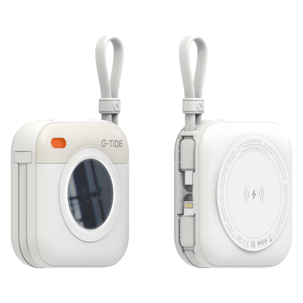 Power Bank G-Tide Multi X1 3 en 1 — 10.000 mAh | Carga Inalámbrica + USB-C + Lightning