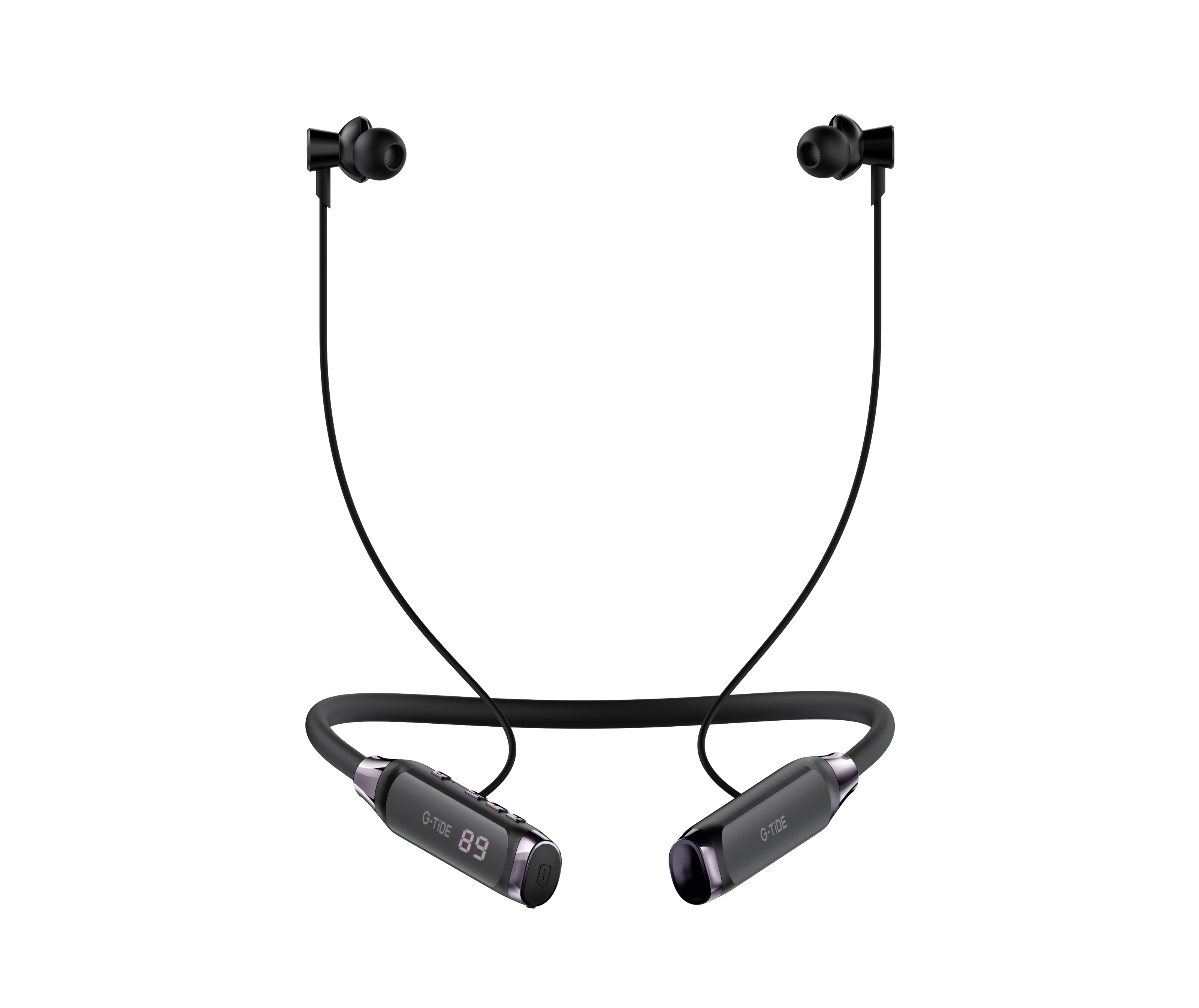 Audífonos Bluetooth G-TiDE EG22 Tipo Collar 5.3 ENC Batería 500mAh Pantalla LED