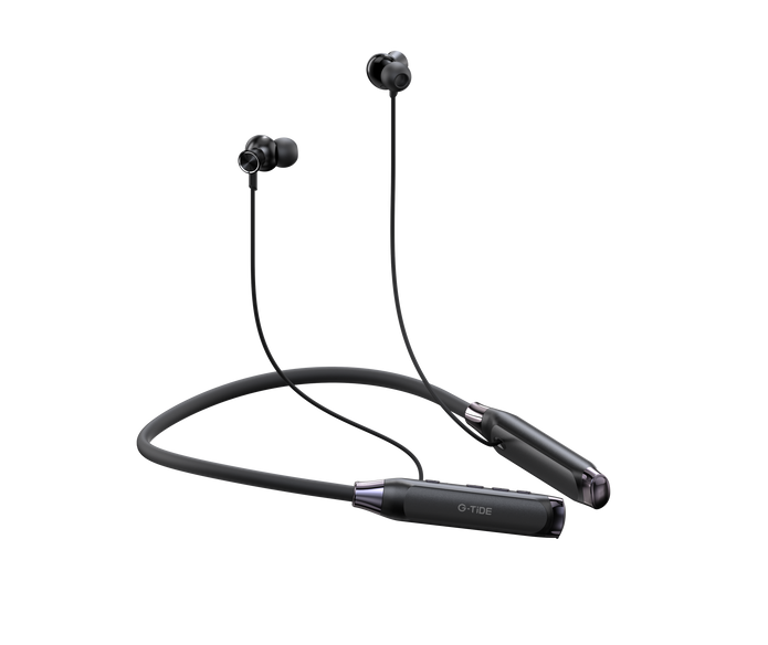Audífonos Bluetooth G-TiDE EG22 Tipo Collar 5.3 ENC Batería 500mAh Pantalla LED