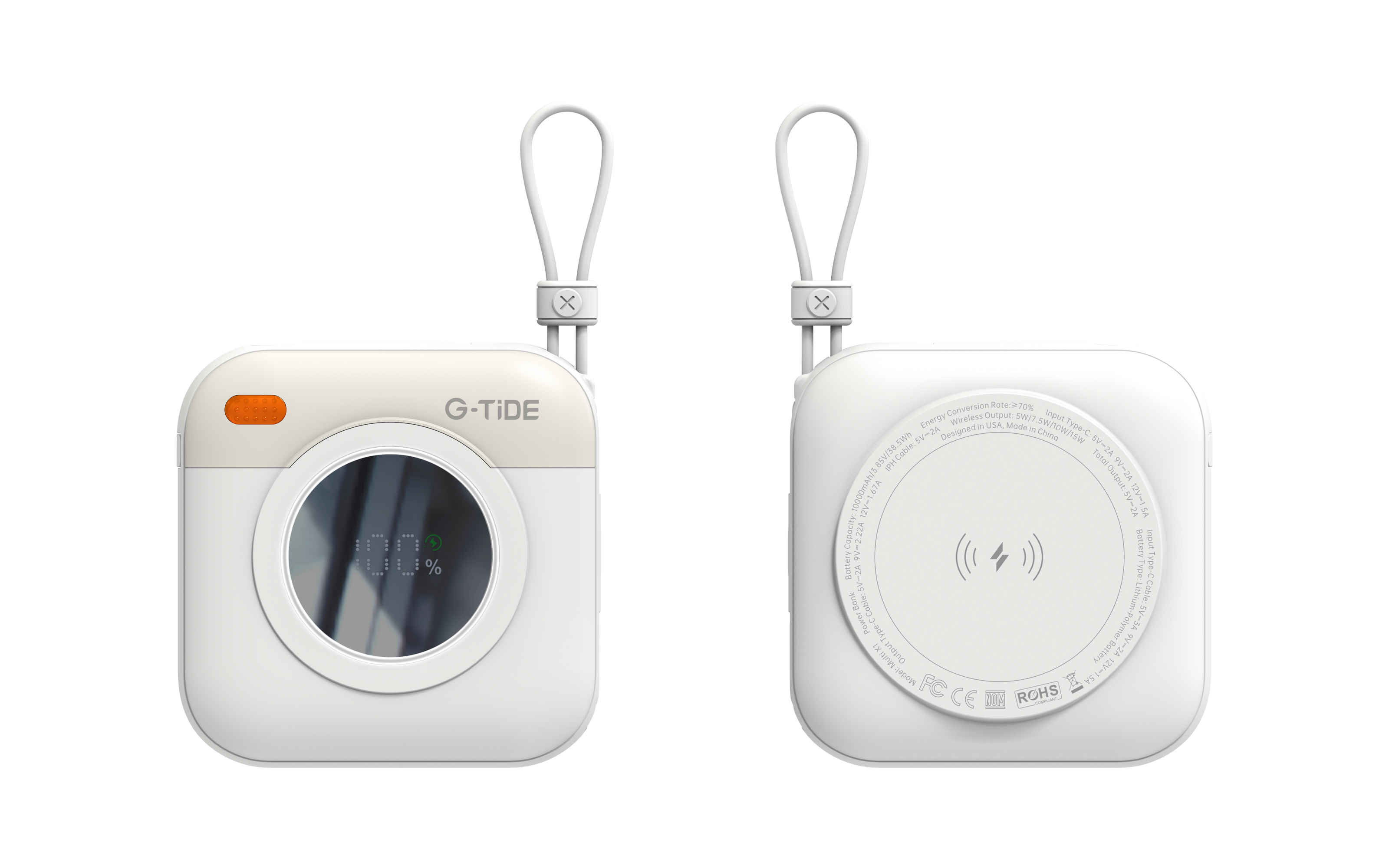 Power Bank G-Tide Multi X1 3 en 1 — 10.000 mAh | Carga Inalámbrica + USB-C + Lightning