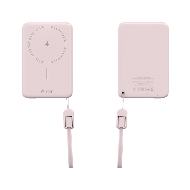 Power Bank G-Tide Slim 01 — 5.000 mAh | Ultra Delgada con Carga Inalámbrica 20W + USB-C