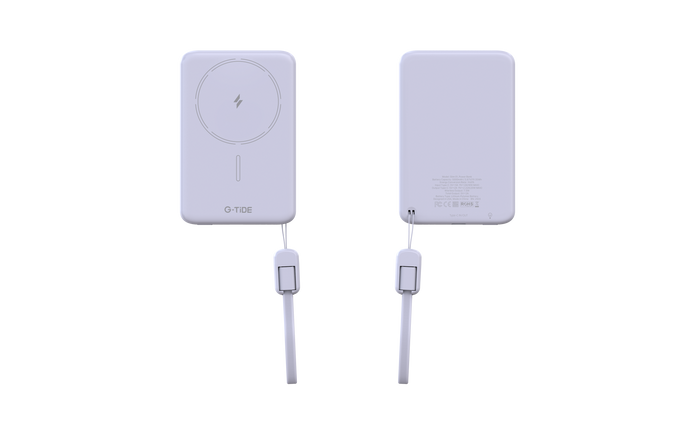 Power Bank G-Tide Slim 01 — 5.000 mAh | Ultra Delgada con Carga Inalámbrica 20W + USB-C
