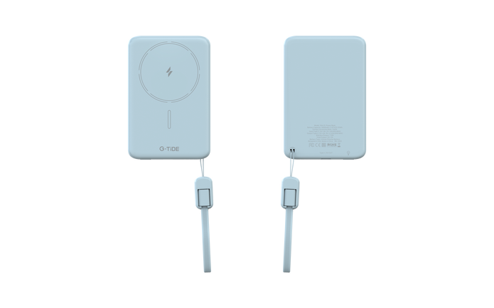 Power Bank G-Tide Slim 01 — 5.000 mAh | Ultra Delgada con Carga Inalámbrica 20W + USB-C