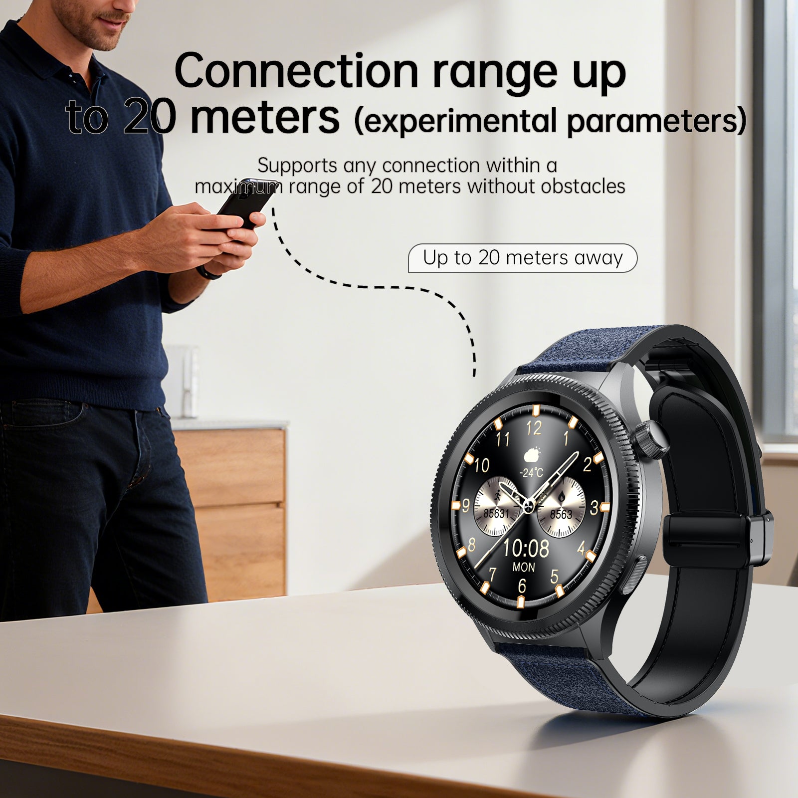 Smartwatch G-TiDE R8 Pro AMOLED Llamadas Bluetooth IA Salud 3 Pulsos