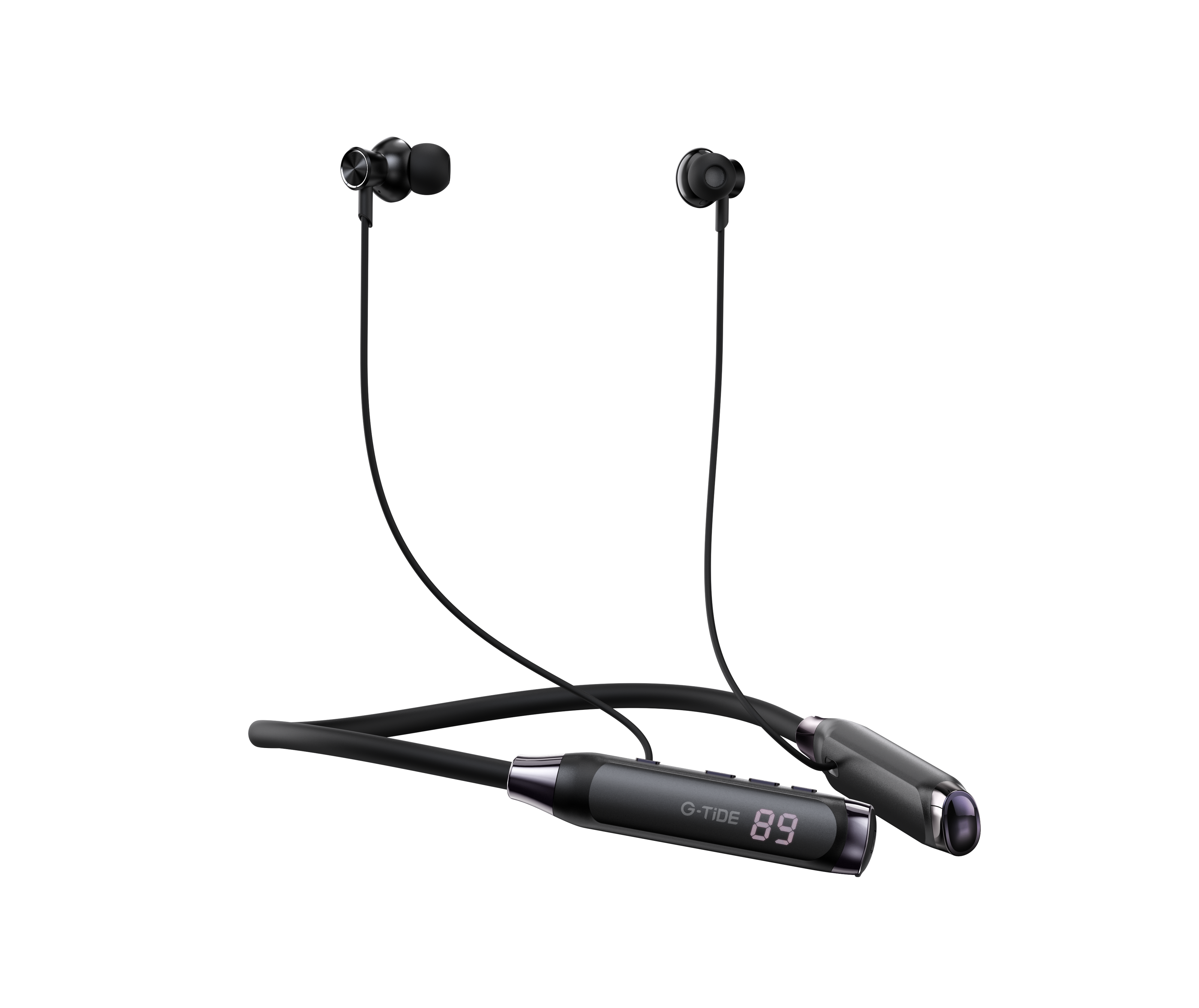 Audífonos Bluetooth G-TiDE EG22 Tipo Collar 5.3 ENC Batería 500mAh Pantalla LED