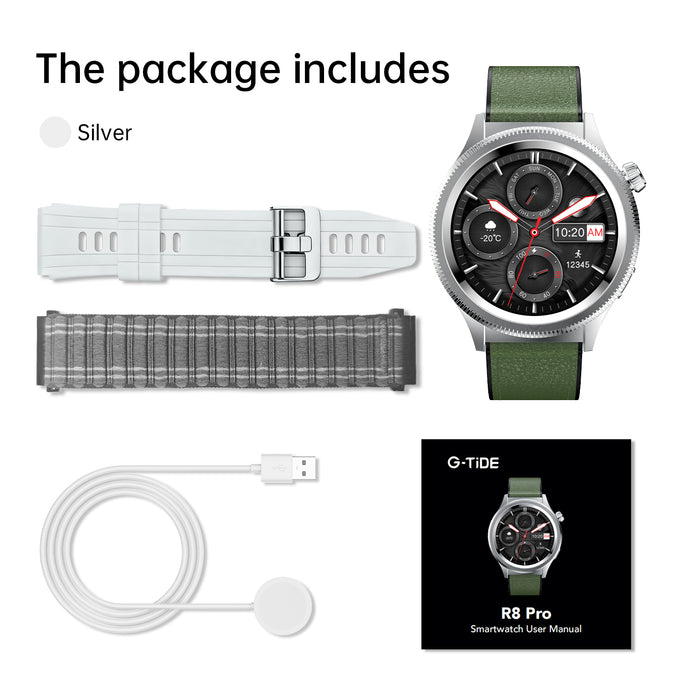Smartwatch G-TiDE R8 Pro AMOLED Llamadas Bluetooth IA Salud 3 Pulsos