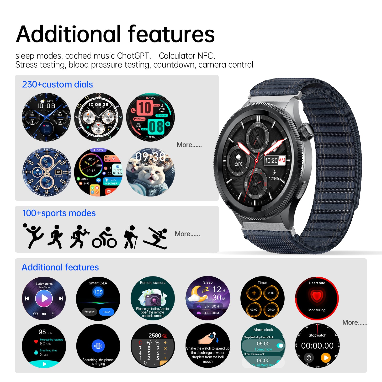 Smartwatch G-TiDE R8 Pro AMOLED Llamadas Bluetooth IA Salud 3 Pulsos