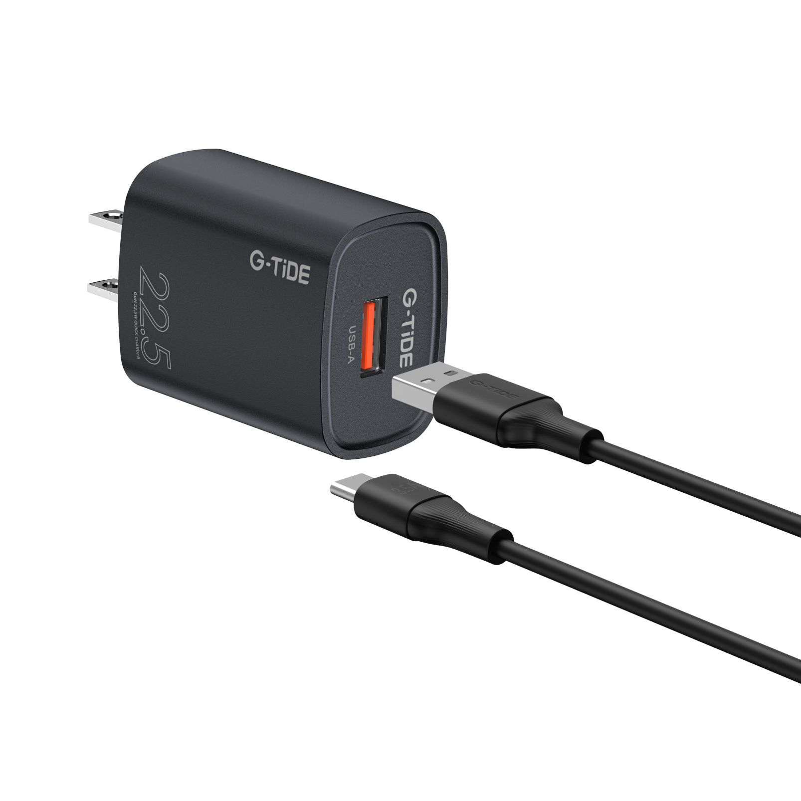 CH22A1 Serie G-Tide Combo Cargador 22.5W Turbo USB-A a Tipo-C 1M | Android