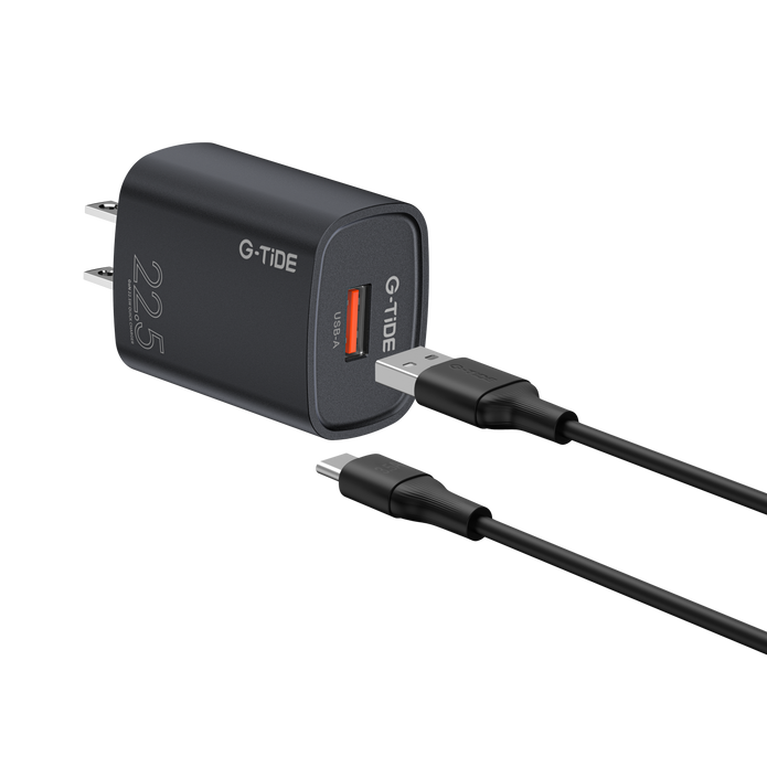 CH22A1 Serie G-Tide Combo Cargador 22.5W Turbo USB-A a Tipo-C 1M | Android