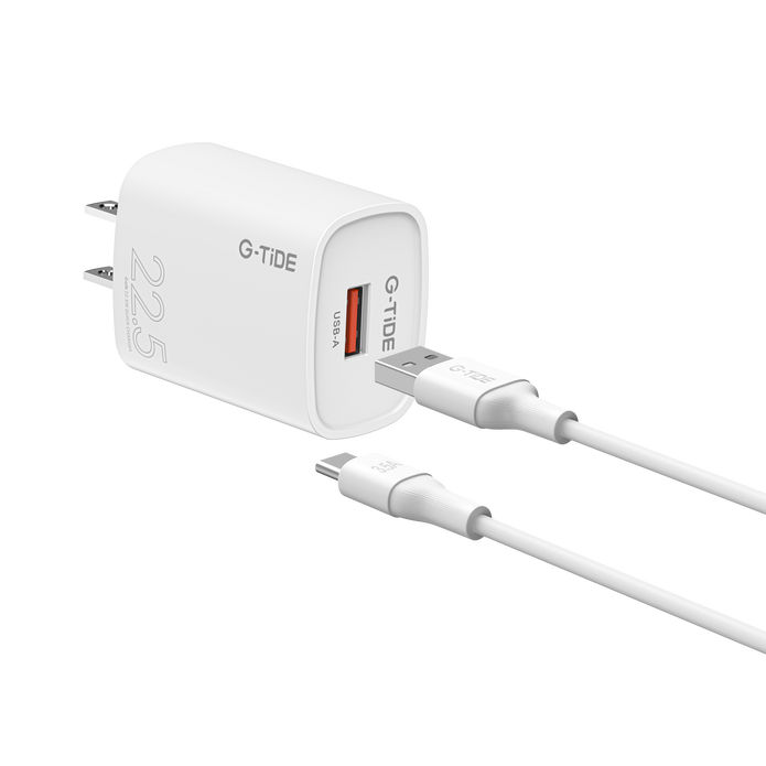 CH22A2 Serie G-Tide Combo Cargador 22.5W Turbo USB-A a Lightning 1M | iPhone