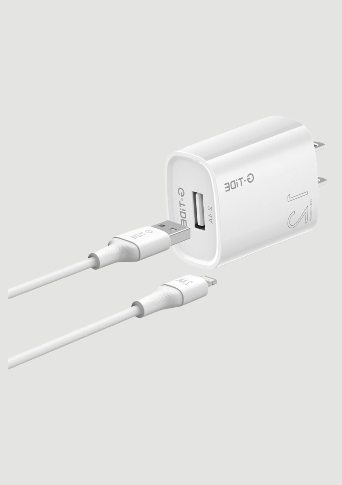Cargador G-Tide CH12B — 12W USB-A | Compacto, Universal y Confiable para Uso Diario