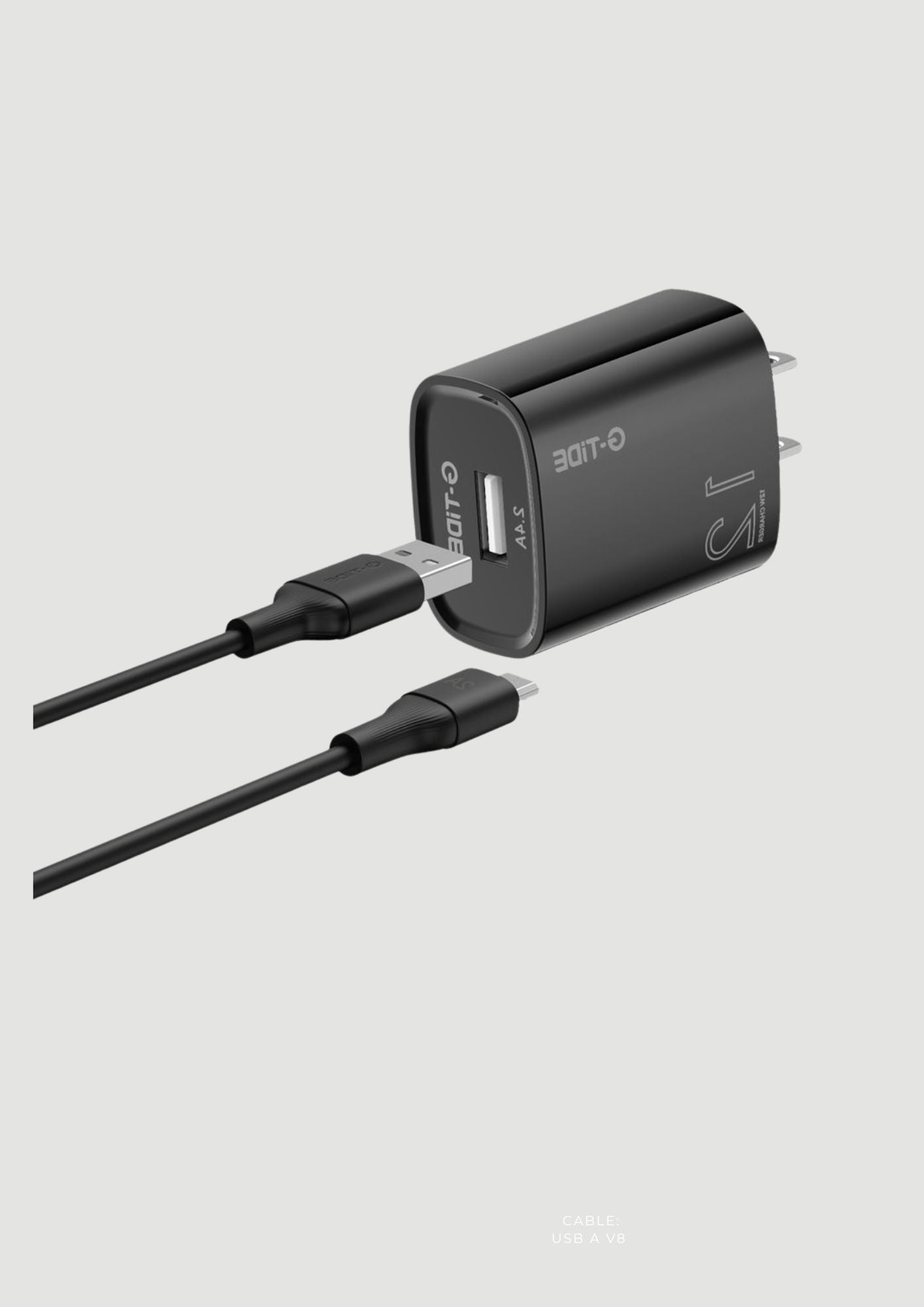 Cargador G-Tide CH12B — 12W USB-A | Compacto, Universal y Confiable para Uso Diario