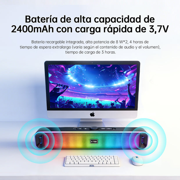 SH30 G-Tide Caja Acústica Inalámbrica Negro 16W