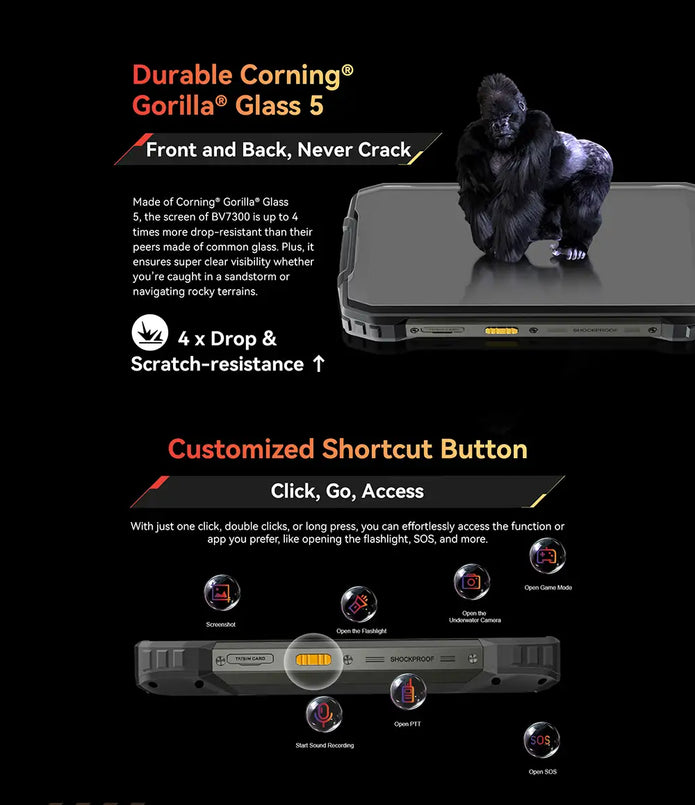Blackview BV7300 Teléfono Móvil Impermeable con Lámpara De Camping