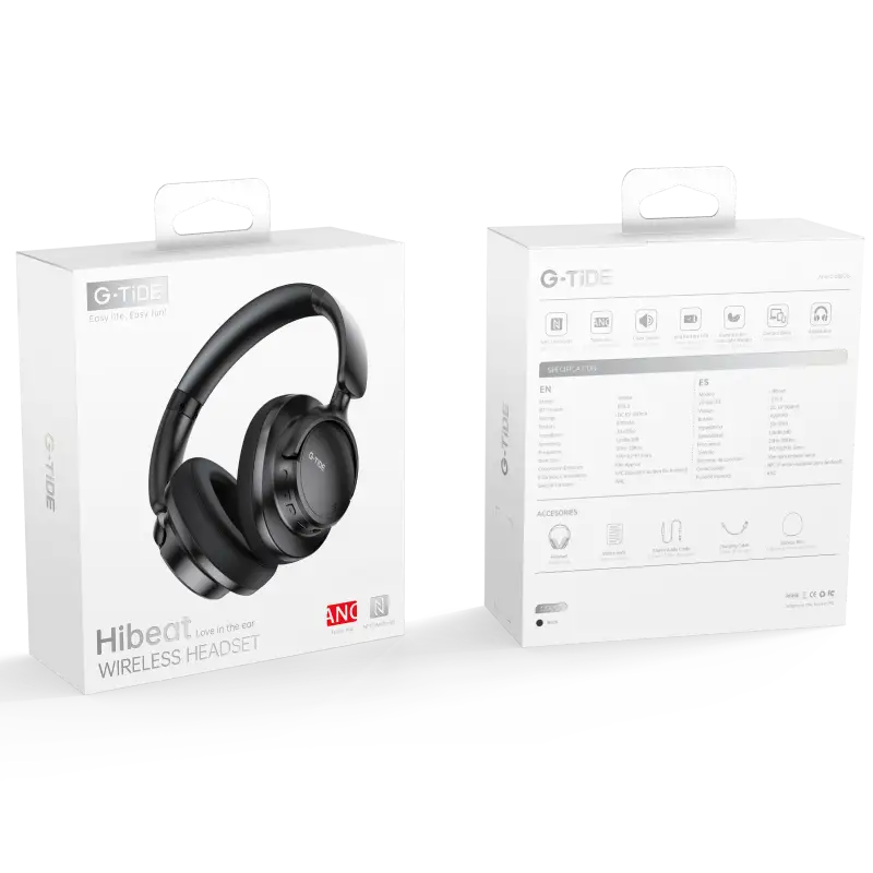 Hibeat G-Tide Auriculares Inalámbricos Supraaurales Negro
