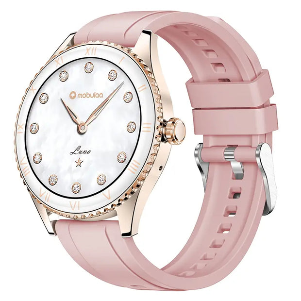 Luna Aurafit Reloj Inteligente Para Mujer Rosa Bluetooth