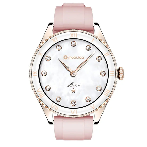 Luna Aurafit Reloj Inteligente Para Mujer Rosa Bluetooth