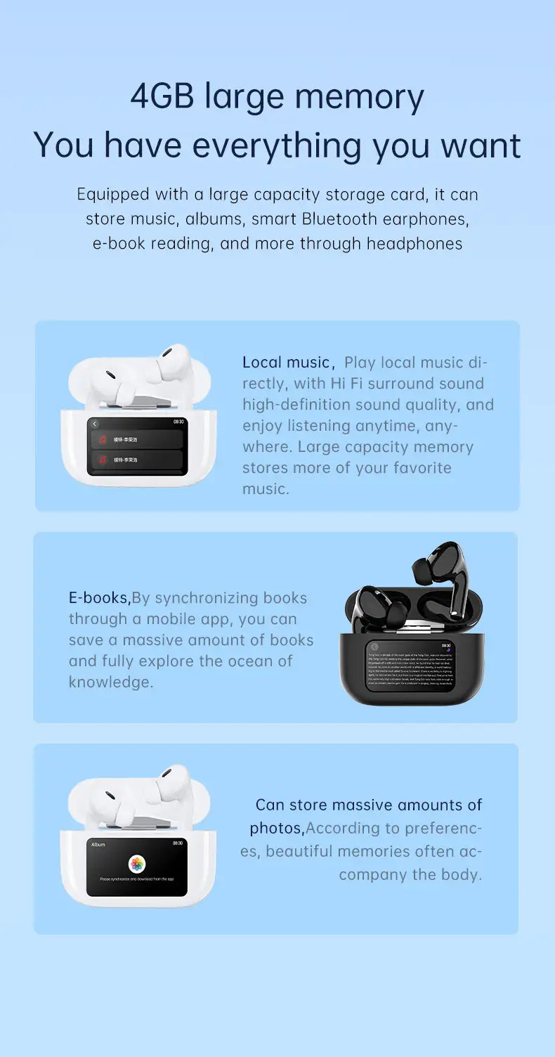 M5 Pro Auriculares Inteligentes Bluetooth Sensibles Al Tacto