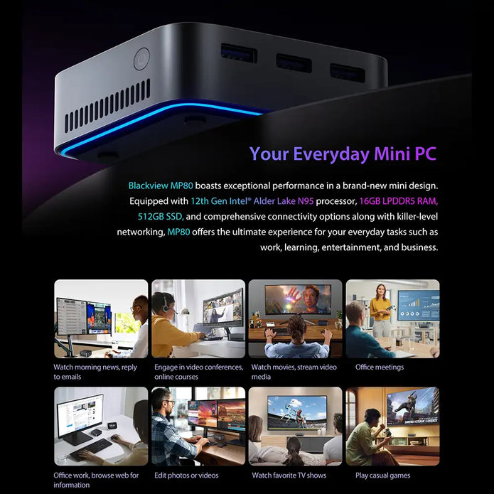 Mini PC MP80 Bluetooth 4 Núcleos