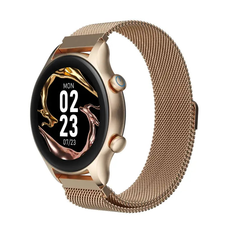 R1 Classic G-tide Smartwatch Elegante Circular Dorado