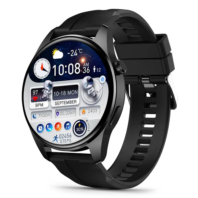 Mobulaa Reloj Inteligente Circular H4 Plus Pantalla Dividida