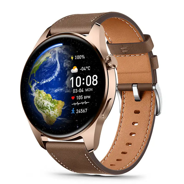 Mobulaa Reloj Inteligente Circular H4 Plus Pantalla Dividida