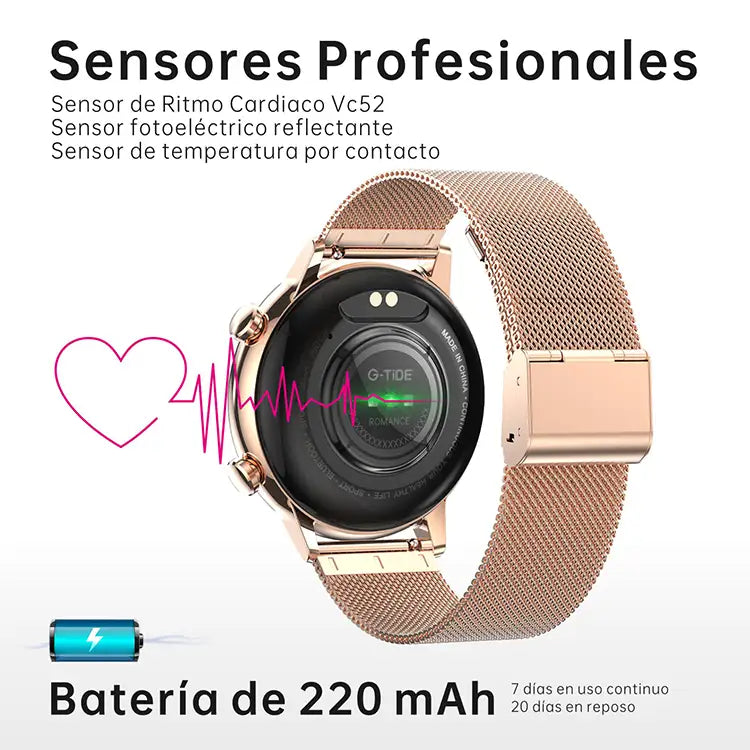 Romance G-Tide Carga Magnética Relojes Inteligentes Circular