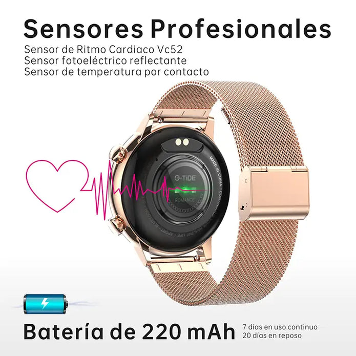 Romance G-Tide Carga Magnética Relojes Inteligentes Circular