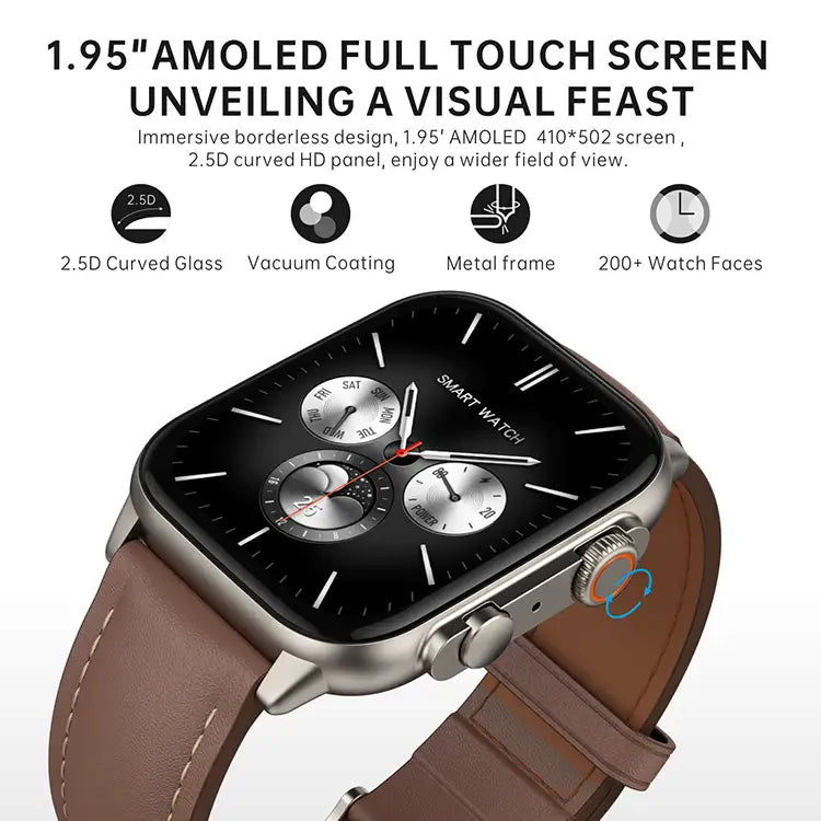 S5 Pro G-Tide Smartwatch Pantalla Táctil Completa De 1,95 Pulgadas